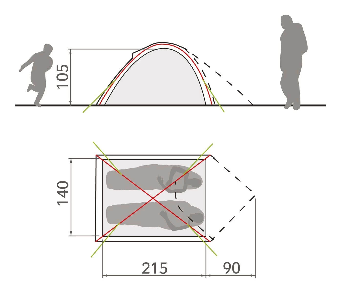 Vaude Campo Compact 2P Zelt (terracotta) – Bild 3